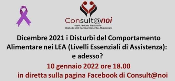 Webinar Consult@noi: DCA e Livelli Essenziali di Assistenza